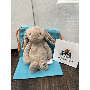 Jellycat Blossom Beige Bunny 'Petal' SMALL8" W/DustBag 100%Authentic NWT US SHIP